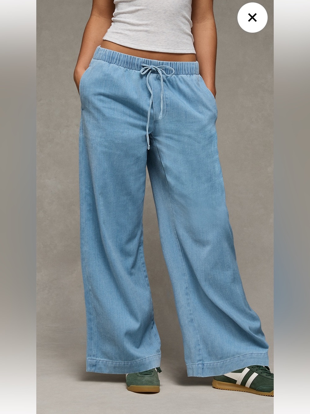 AE fleece Light Blue Elastic Waist Pull-On Pants